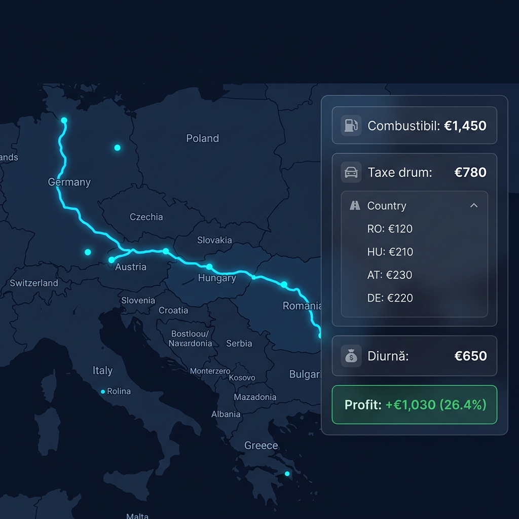 Gestiune flotă transport cu AI — Vektra